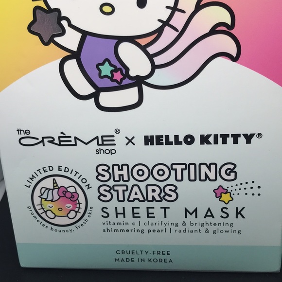 🆕SEALED!BNIB!3 Pack of Crème Shop xHello Kitty Shooting Stars Sheet Masks - Picture 2 of 7